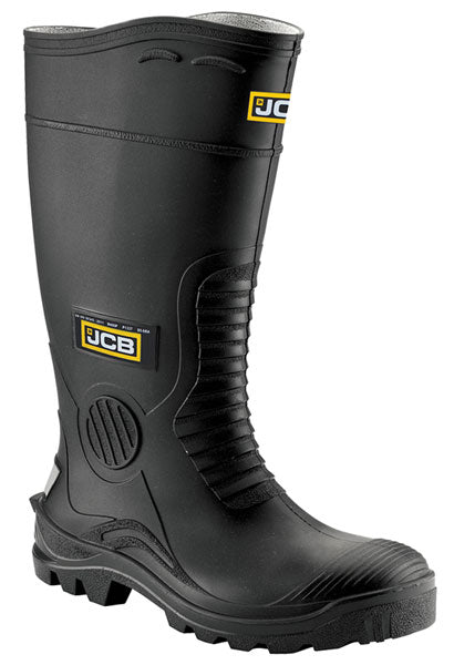 JCB WORKWEAR HYDROMASTER WELLINGTON BOOTS BLACK 10