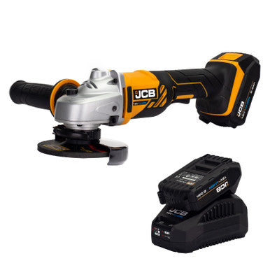 JCB 18V ANGLE GRINDER WITH 2X 2.0AH LITHIUM-ION BATTERY AND 2.4A CHARGER | JCB-18AG-2-V2