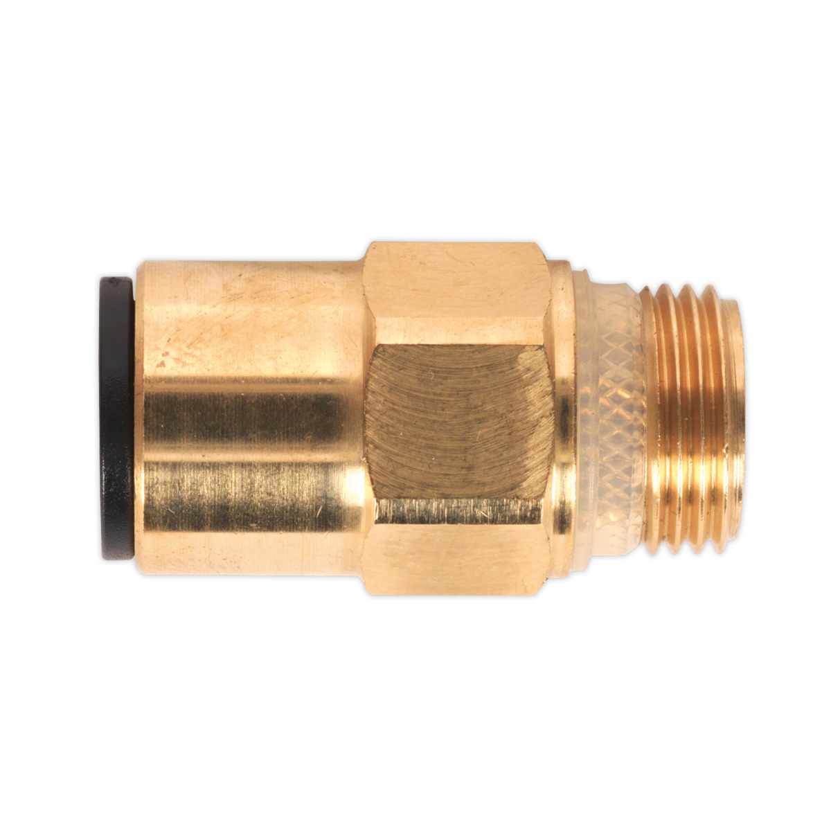 SEALEY - JGBC1238 Brass SuperThread Straight Adaptor 12mm x 3/8"BSP Pack of 2 (John Guest Speedfit� - RM011213)