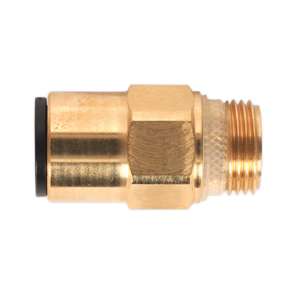 SEALEY - JGBC1238 Brass SuperThread Straight Adaptor 12mm x 3/8"BSP Pack of 2 (John Guest Speedfit� - RM011213)