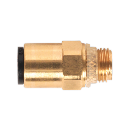 SEALEY - JGBC618 Brass SuperThread Straight Adaptor 6mm x 1/8"BSP Pack of 2 (John Guest Speedfit� - RM010611)