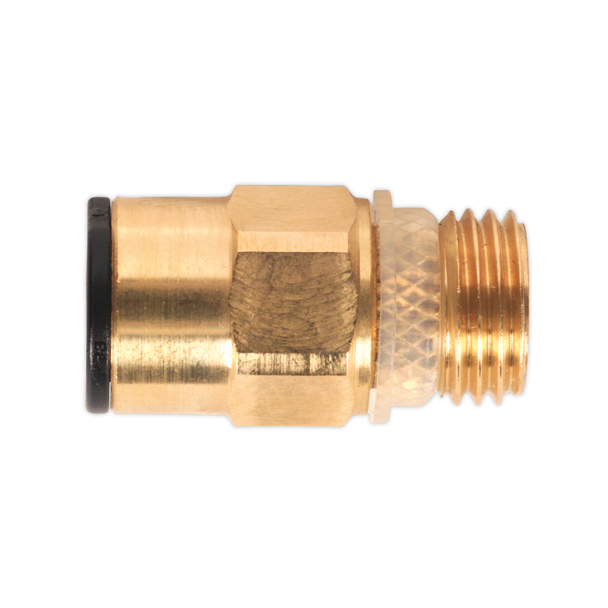 SEALEY - JGBC814 Brass SuperThread Straight Adaptor 8mm x 1/4"BSP Pack of 2 (John Guest Speedfit� - RM10812)