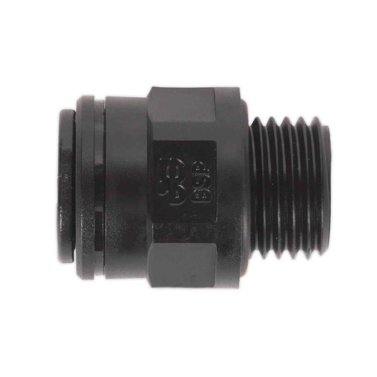 SEALEY - JGC814 Straight Adaptor 8mm x 1/4"BSP Pack of 5 (John Guest Speedfit� - PM010812E)