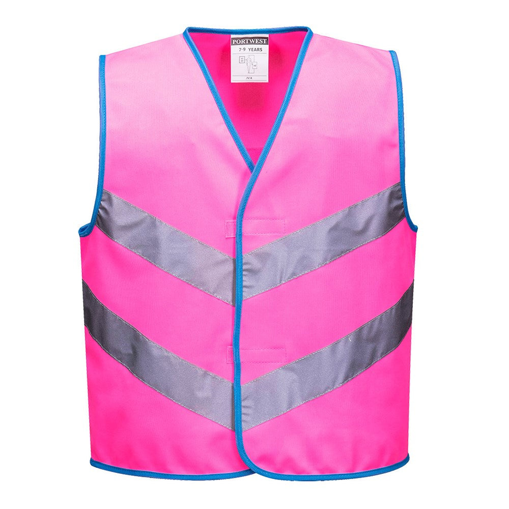 Portwest JN15PIRM -  sz M Junior Colour Bright Vest - Pink