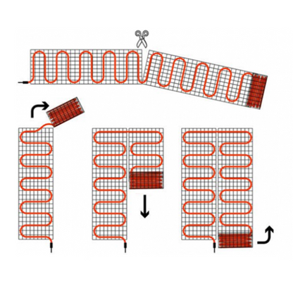 KLIMA Electric Under Floor Heating Mat Kits W Wifi App Thermostat 150w/m_ Output