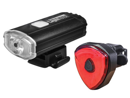 Lighthouse L/HEBIKEFRR Elite Rechargeable LED Bike Light Set |