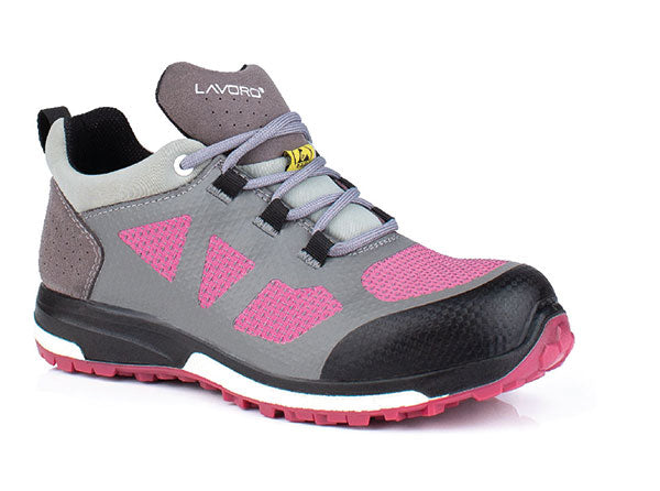 LAVORO LEIA LADIES ESD SHOE GREY/PINK 06