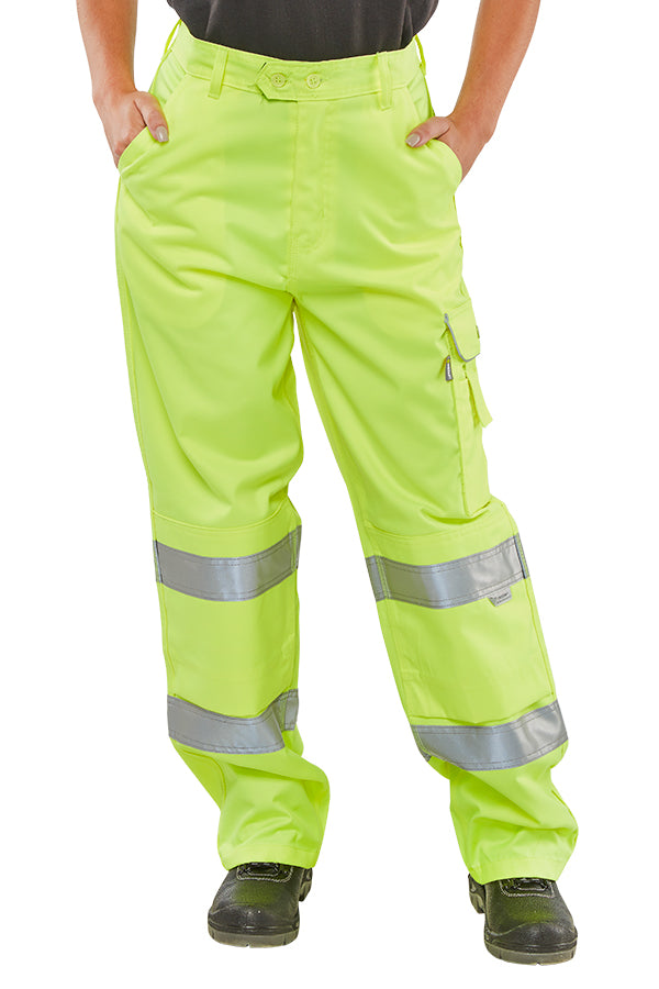 BEESWIFT LADIES HI-VIS TROUSERS SATURN YELLOW 30