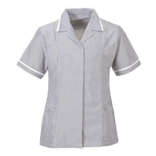 Portwest LW16GRRS -  sz S Ladies Striped Tunic - Grey