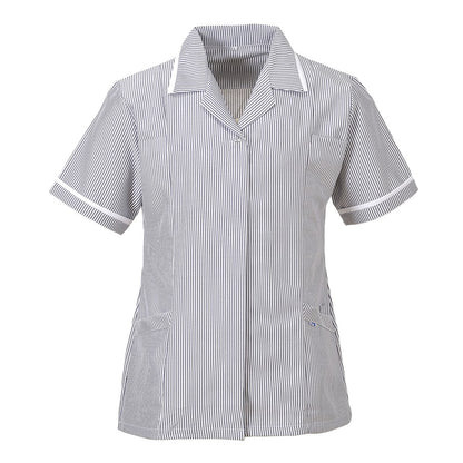 Portwest LW16GRRM -  sz M Ladies Striped Tunic - Grey
