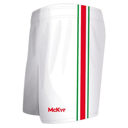 McKeever Core 22 Youth GAA Shorts - 26" - White/Red/Green