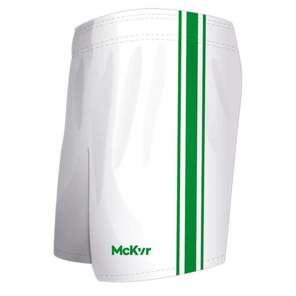 McKeever Core 22 Youth GAA Shorts - 20" - White/Green