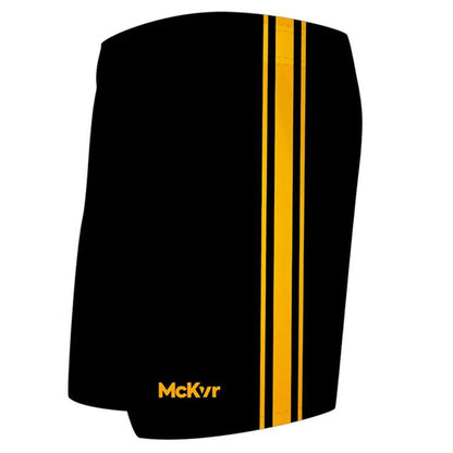 McKeever Core 22 Youth GAA Shorts - 20" - Black/Amber