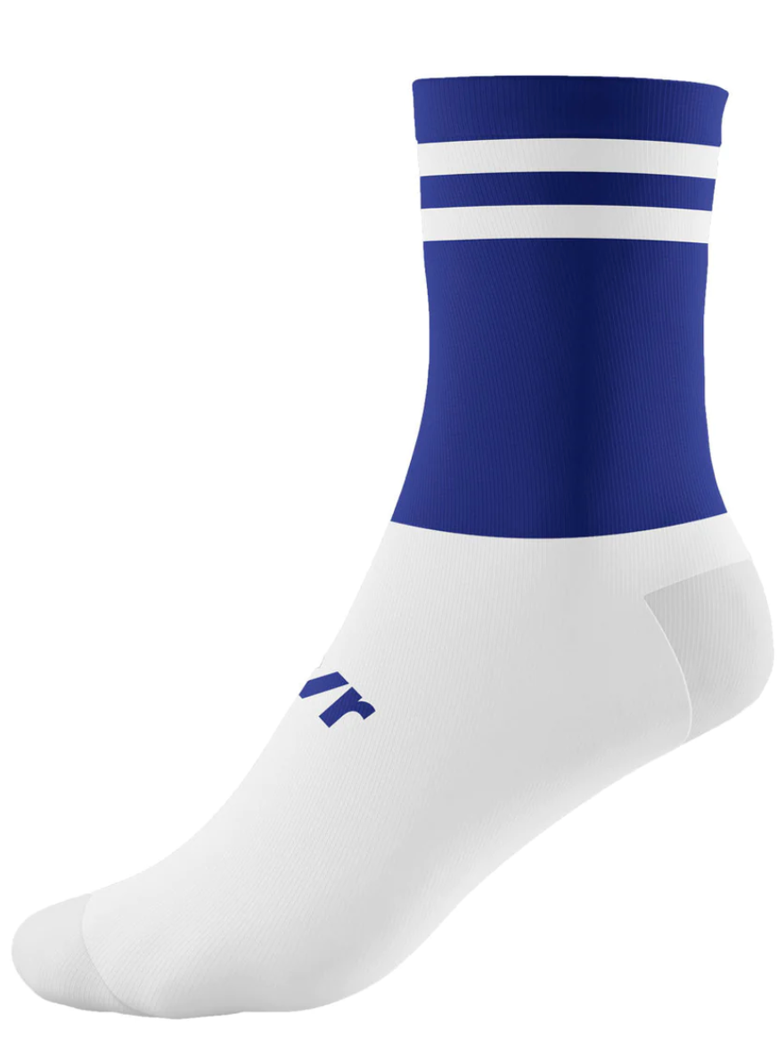 McKeever Pro Mid 2 Bar Youth Socks - J12-2 - Royal/White