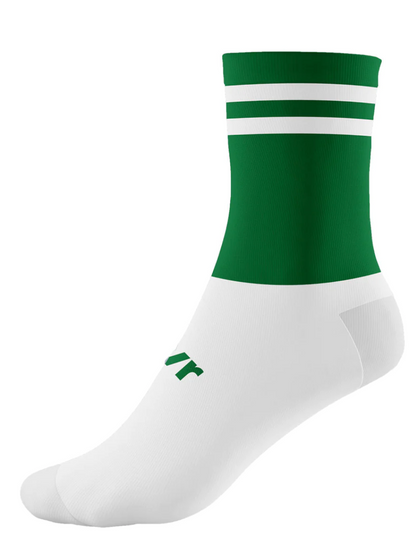 McKeever Pro Mid 2 Bar Youth Socks - J12-2 - Green/White