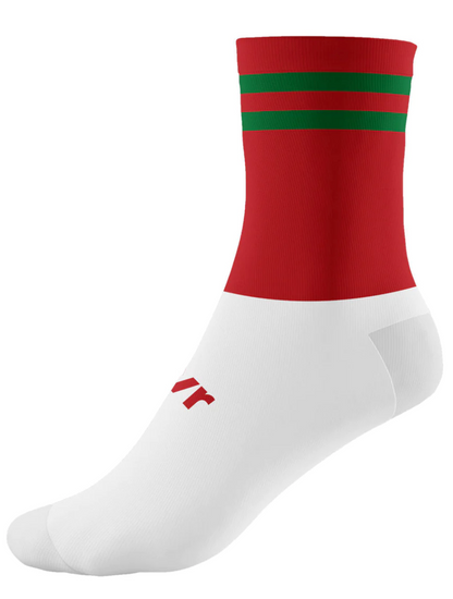 McKeever Pro Mid 2 Bar Youth Socks - J12-2 - Red/Green/White