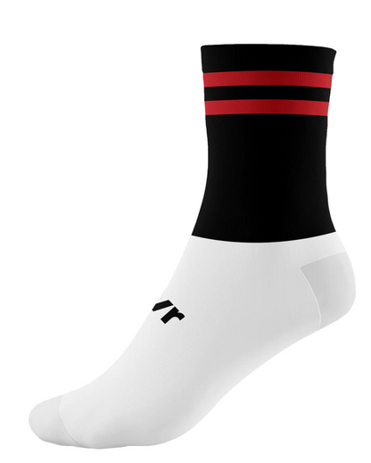 McKeever Pro Mid 2 Bar Youth Socks - J12-2 - Black/Red/White