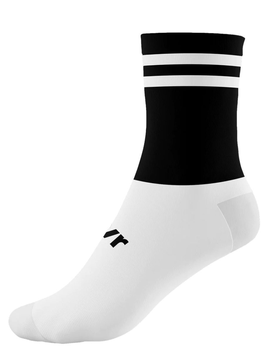 McKeever Pro Mid 2 Bar Youth Socks - J12-2 - Black/White