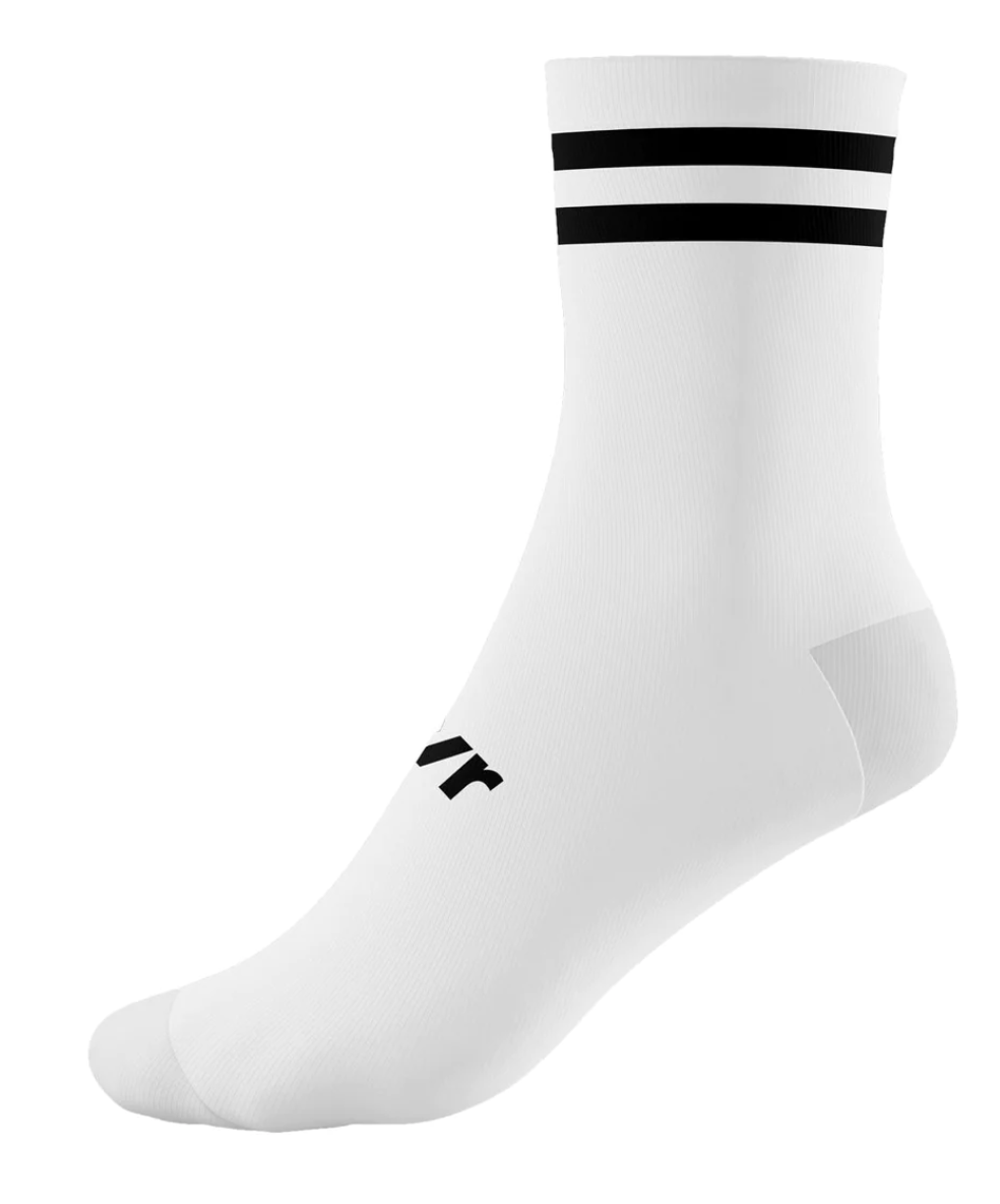 McKeever Pro Mid 2 Bar Youth Socks - J12-2 - White/Black