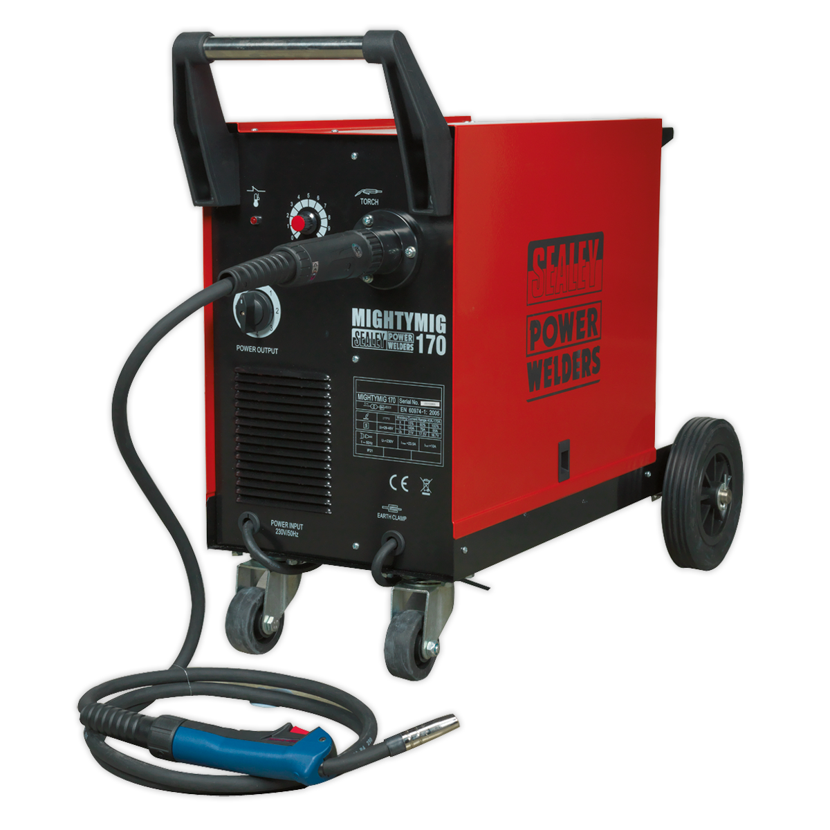 SEALEY - MIGHTYMIG170 Professional Gas/No-Gas MIG Welder 170A with Euro Torch