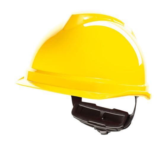 MSA - V-GARD 520 PEAKLESS SAFETY HELMET YELLOW - Yellow
