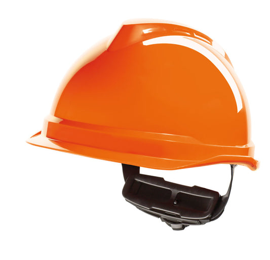 MSA - V-GARD 520 PEAKLESS SAFETY HELMET ORANGE - Orange