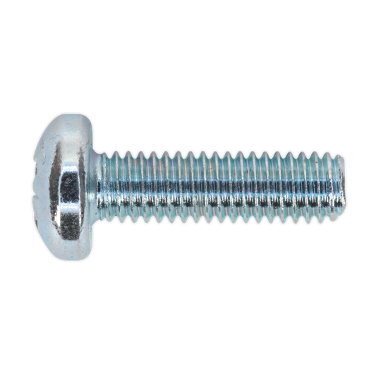 SEALEY - MSP620 Machine Screw M6 x 20mm Pan Head Pozi Zinc Pack of 50