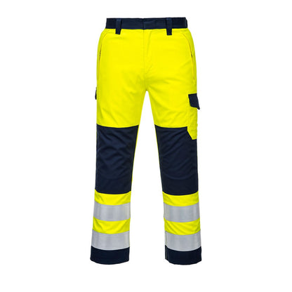 Portwest MV46YNSM -  sz M Hi-Vis Modaflame Trouser - MV46 Yellow/Navy