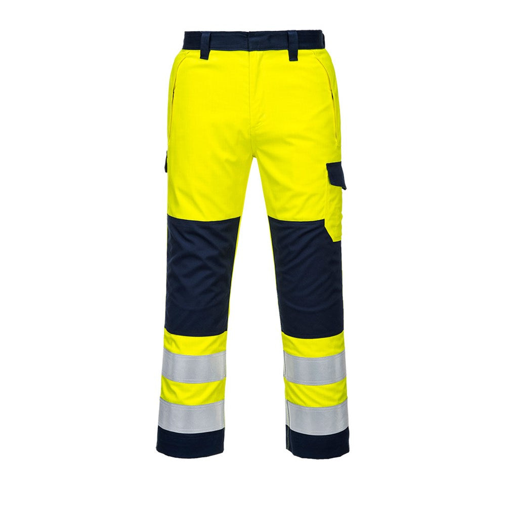 Portwest MV46YNSXXL -  sz 2XL Hi-Vis Modaflame Trouser - MV46 Yellow/Navy