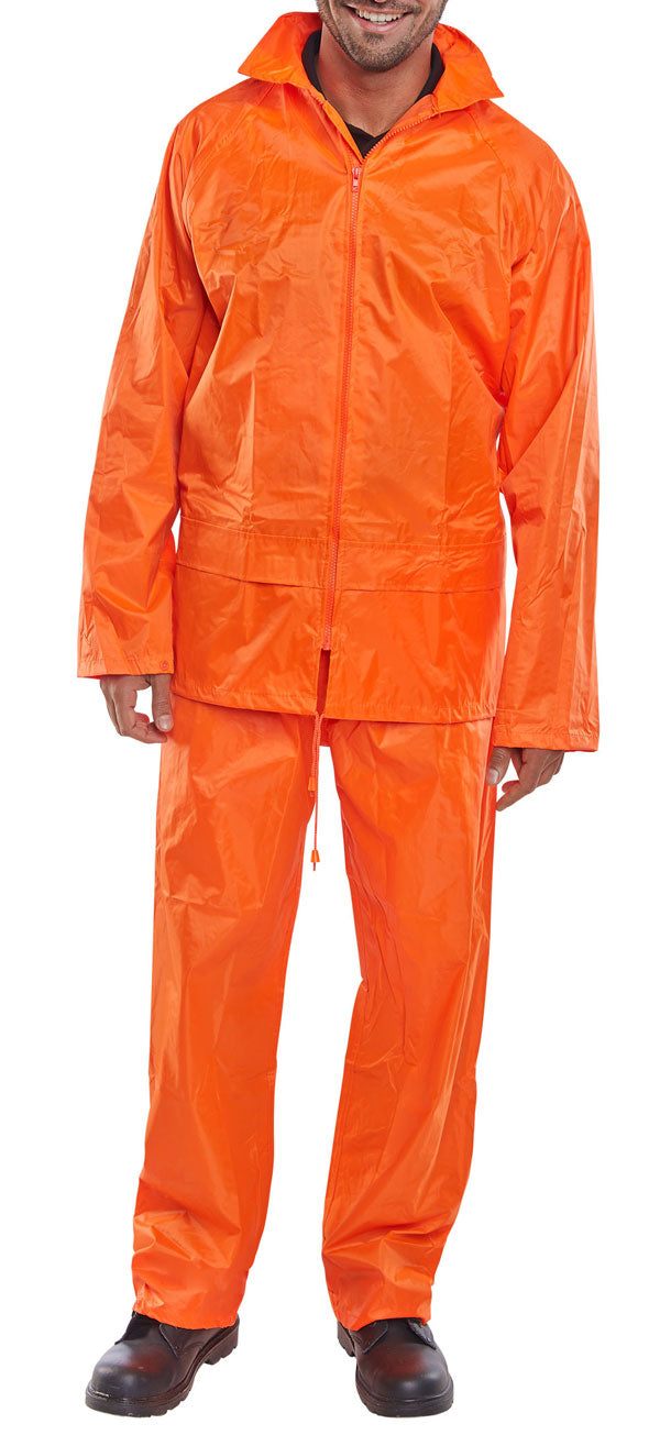 BEESWIFT NYLON WEATHERPROOF SUIT ORANGE XXXL