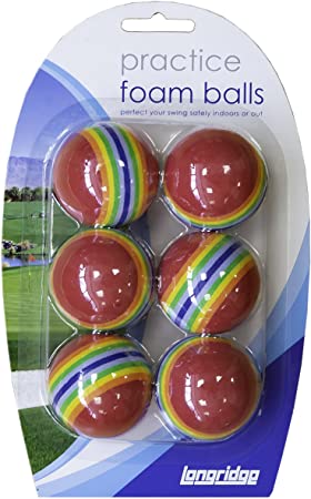 Longridge Foam Ball Multi Coloured 6 Pack Multi