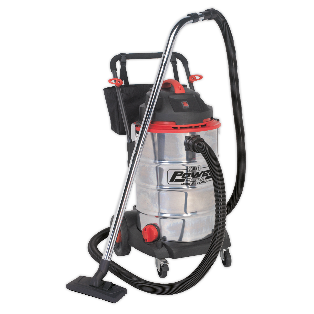 SEALEY - PC460 Vacuum Cleaner Wet & Dry 60L Stainless Drum 1600W/230V