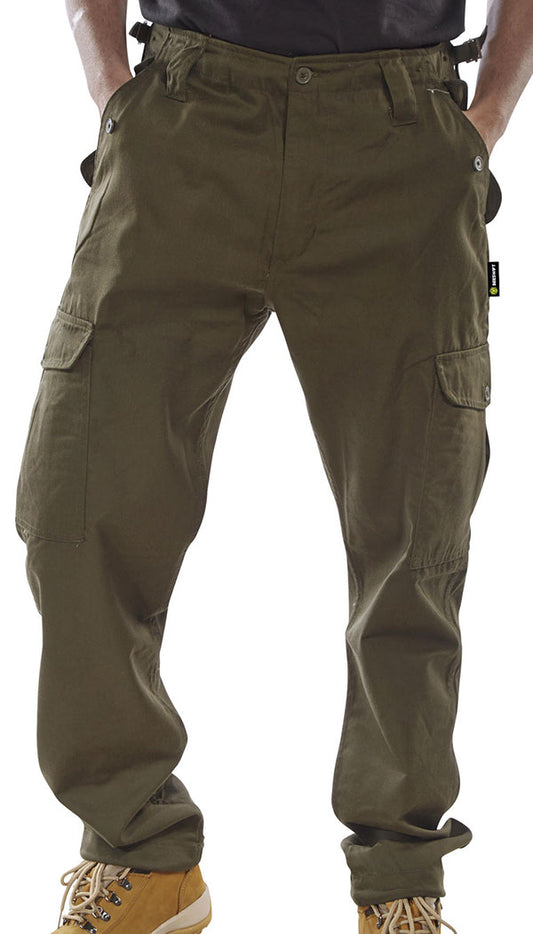 BEESWIFT COMBAT TROUSERS OLIVE GREEN 36