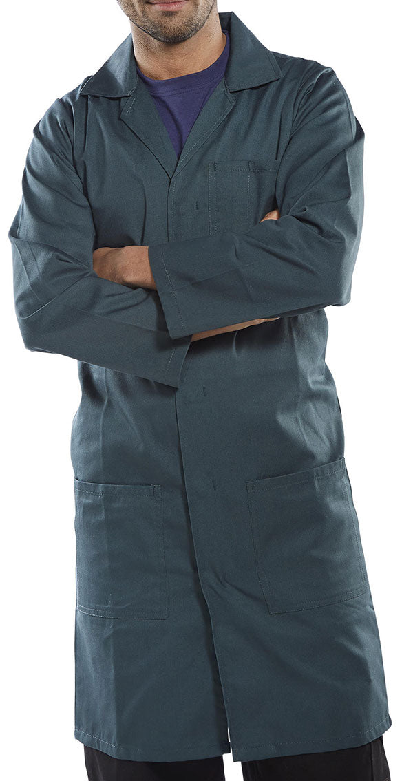BEESWIFT POLY COTTON WAREHOUSE COAT SPRUCE GREEN 38