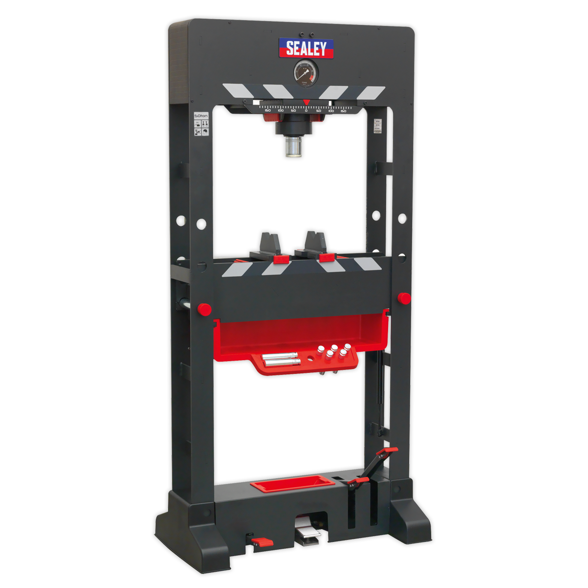 SEALEY - PPF501 Premier Air/Hydraulic Press 50tonne Floor Type with Sliding Ram and Foot Pedal