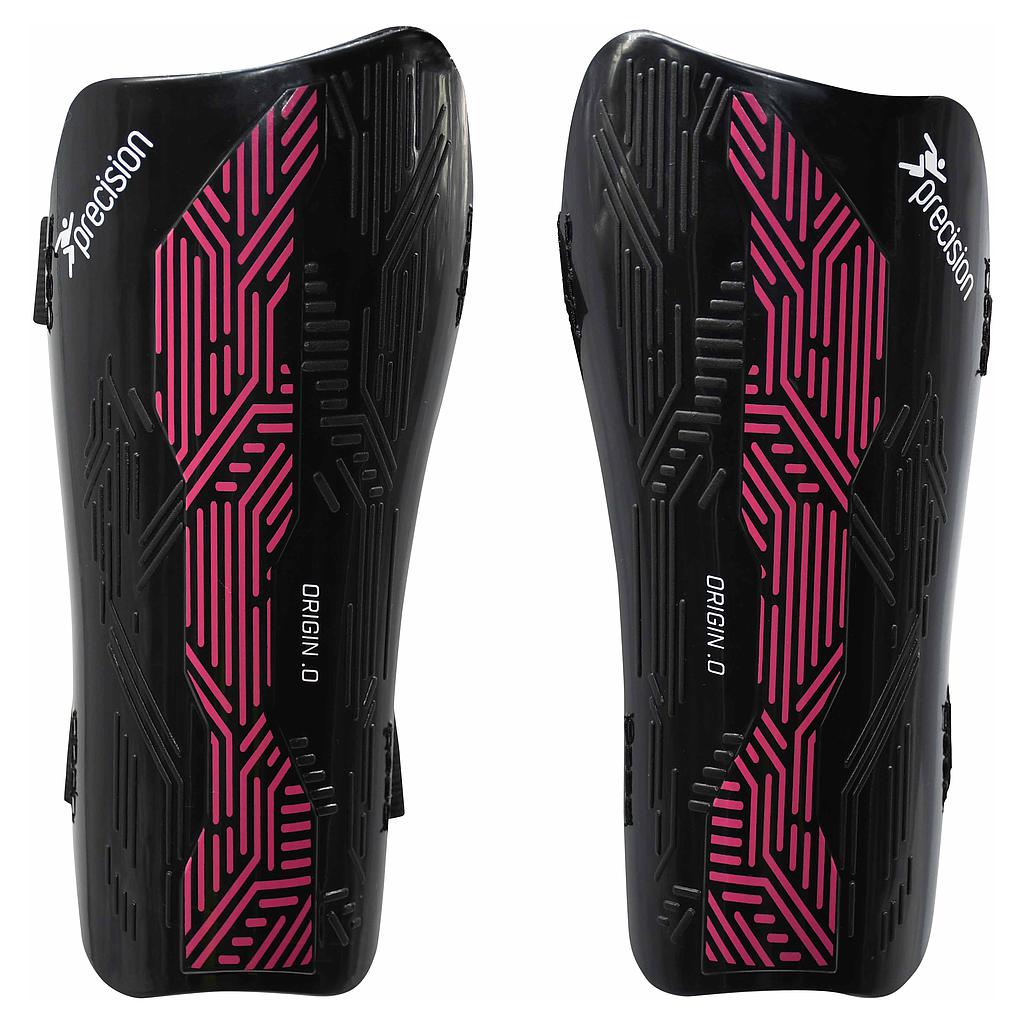 Precision Origin.0 Strap Shin Guards Black/Pink Large