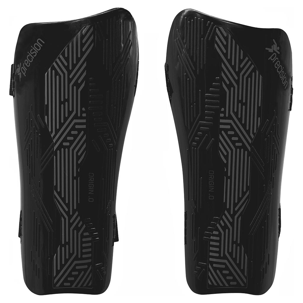 Precision Origin.0 Strap Shin Guards Black/Black Medium