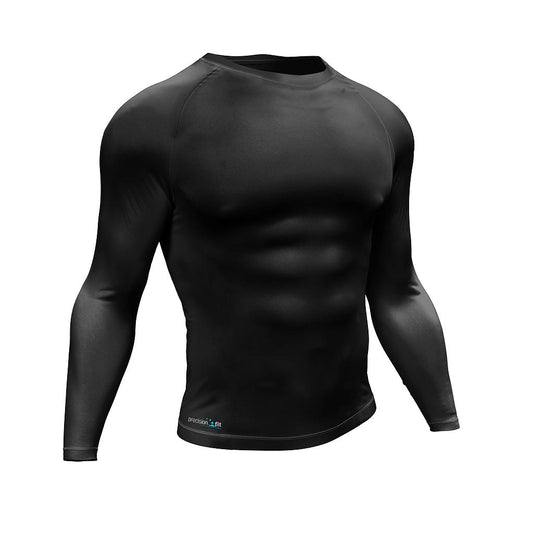 Precision Essential Baselayer Long Sleeve Shirt Junior Black M Junior 26-28"