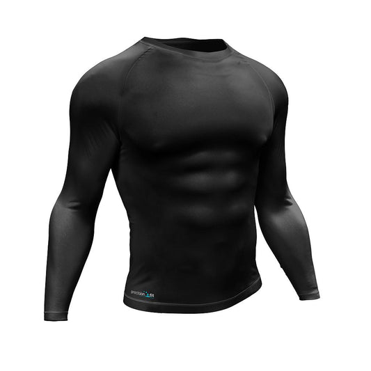 Precision Essential Baselayer Long Sleeve Shirt Adult Black XSmall 32-34"