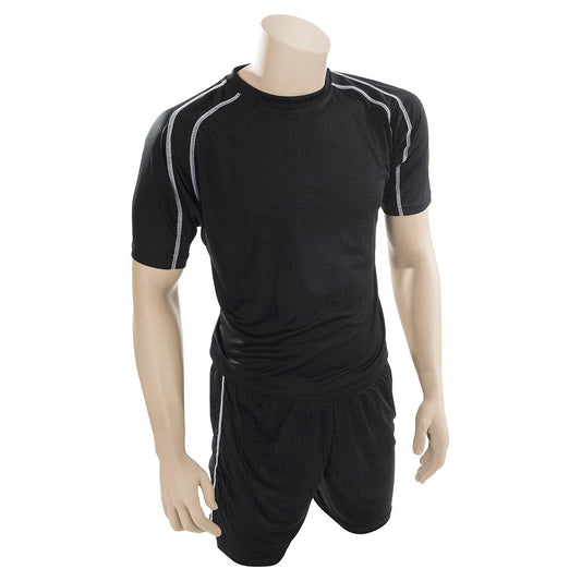 Precision Lyon Training Shirt & Short Set Junior Black/White M Junior 26-28"