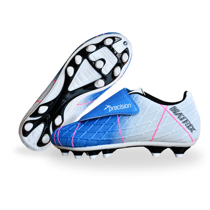 Precision Matrix Junior Football Boots FG - 1 - Aqua/White/Fuchsia