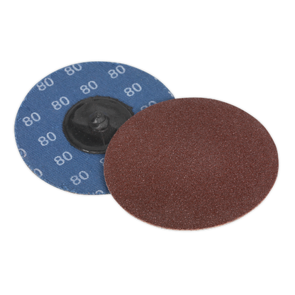 SEALEY - PTCQC7580 Quick-Change Sanding Disc �75mm 80Grit Pack of 10