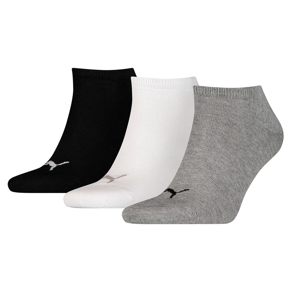 Puma Sneaker Invisible Socks (3 Pairs) Grey/White/Black 45239