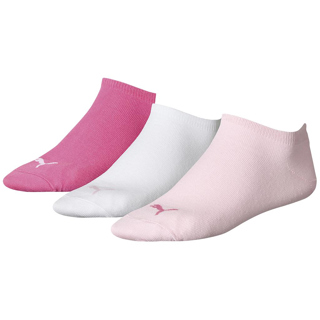 Puma Sneaker Invisible Socks (3 Pairs) Pink 2.5-5