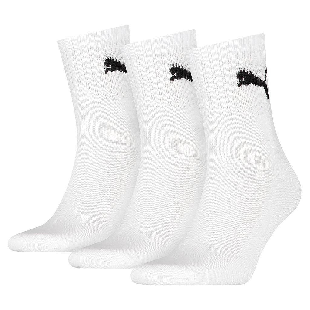 Puma Short Crew Socks (3 Pairs) White 2.5-5