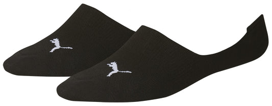 Puma Invisible Footie Socks (2 Pairs) Black 2.5-5