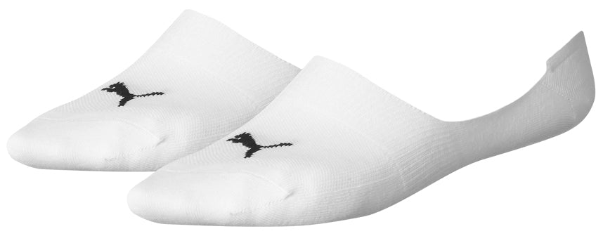 Puma Invisible Footie Socks (2 Pairs) White 2.5-5