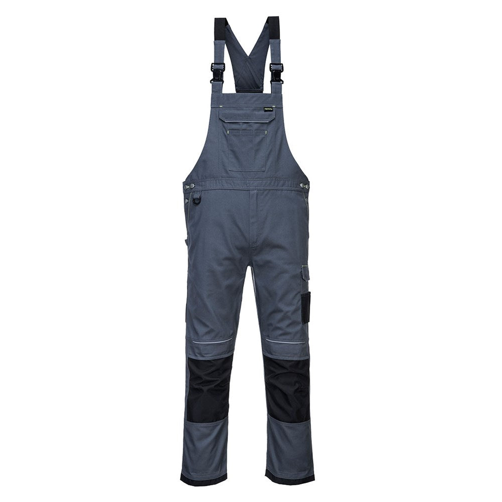 Portwest PW346ZBRL -  sz L PW3 Work Bib & Brace - Zoom Grey/Black