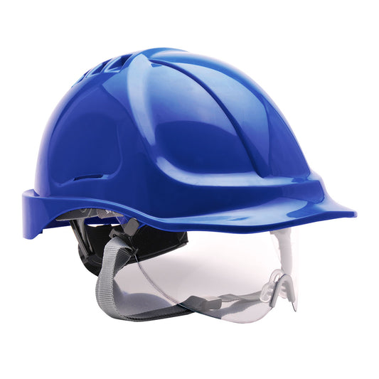 Portwest PW55 - Royal   Endurance Visor Helmet Hard Hat