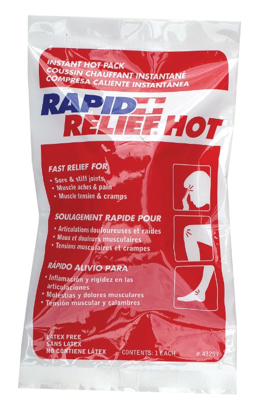 RAPID RELIEF INSTANT HOT PACK LARGE 5"X 9"  WHITE 9"